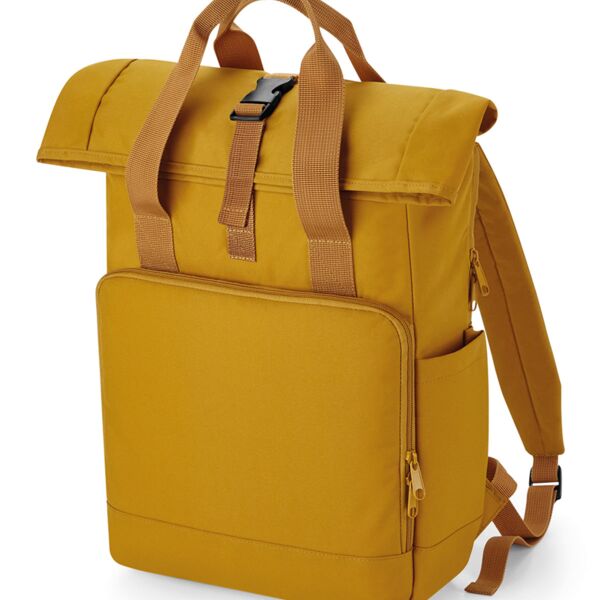 Recycled twin handle roll-top laptop backpack Thumbnail